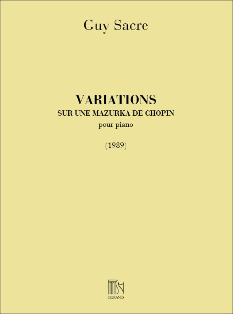 Variation Sur Une Mazurka De Chopin Piano